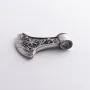 Серебряный кулон - топор Шлем ужаса  7044 Оникс