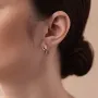 Серьги - кольца Гвоздь в красном золоте с08341 Оникс