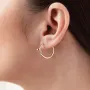 Серьги - кольца Гвоздь в красном золоте с08341 Оникс
