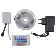 Светодиодная лента комплект Led SMD 3528 RGB 54 LED/m 5 м Разноцветная