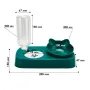Миска для котов с поилкой Taotaopets 119906 280х150 мм 0.5 л Forest Green (6946-28331)