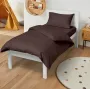 Детское постельное белье сатин в кроватку WALNUT Cosas Шоколад 110х140 см