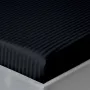 Полуторная постель сатин с простыней на резинке ONYX Cosas черный 160х220 см