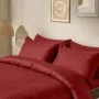 Двуспальное постельное белье сатин BURGUNDY Cosas Красный 180х220 см