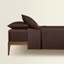 Євро постільна білизна сатин WALNUT Cosas Шоколад 200х220 см