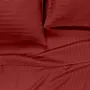 Євро постіль сатин з простирадлом на гумці BURGUNDY CS1 Cosas Червоний 200х220 см