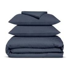 Євро постіль сатин з простирадлом на гумці DENIM CS1 Cosas Сапфір 200х220 см Євро постіль сатин з простирадлом на гумці DENIM CS1 Cosas Сапфір 200х220 см