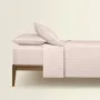Полуторная постель сатин с простыней на резинке PASTEL Cosas Сакура 160х220 см