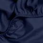 Двуспальная постель сатин с простыней на резинке BLUE Cosas Синий 180х220 см