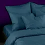 Євро постіль сатин з простирадлом на гумці OCEAN Cosas смарагдовий 200х220 см