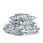 Двоспальна постіль з простирадлом на гумці CALIFORNIA FLOWERS CS3 Cosas Синій 180х220 см