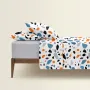 Двоспальна постіль з простирадлом на гумці GEMSTONES CS11 Cosas помаранчевий 180х220 см