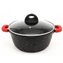 Каструля мармурове покриття A-PLUS 1526 24 см /4 л Чорний