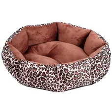 Лежак для котов собак круглый No Brand SY-2022-1208-97 Leopard M Коричневый (11065-62470) Лежак для котов собак круглый No Brand SY-2022-1208-97 Leopard M Коричневый (11065-62470)