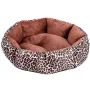 Лежак для котов собак круглый No Brand SY-2022-1208-97 Leopard M Коричневый (11065-62470)