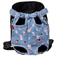 Рюкзак-кенгуру для животных SY210814 Jeans ragged M Голубой (11063-62022)