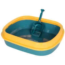 Туалет лоток для кошек с лопаткой Taotaopets 225501 46*38*13 см Индиго (11051-62351) Туалет лоток для кошек с лопаткой Taotaopets 225501 46*38*13 см Индиго (11051-62351)