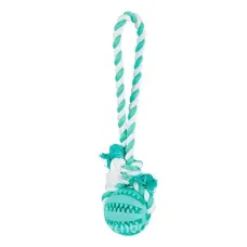 Игрушка для собак Trixie Denta Fun мяч на канате Blue