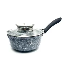 Ковш с крышкой Unique UN-5602 с гранитным антипригарным покрытием 1.9L 18см Grey Ковш с крышкой Unique UN-5602 с гранитным антипригарным покрытием 1.9L 18см Grey