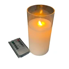 Свеча с Led подсветкой None с движущимся пламенем и пультом управления (DN34733) Свеча с Led подсветкой None с движущимся пламенем и пультом управления (DN34733)
