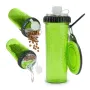 Бутылка для животных Snack-Duo для воды и корма со складной миской Green (3_03743)