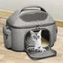 Сумка-переноска раскладная для домашних животных Fat Cat Серая (IBA023S)
