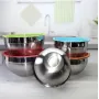 Набор мисок из нержавеющей стали с крышками Edenberg 5 шт Разноцветный (EB-3636)