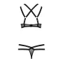 Комплект білизни Passion Exclusive HAGAR SET чорний XXL/XXXL