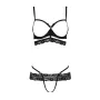 Комплект білизни Passion Exclusive SARIA SET WITH OPEN BRA чорний L/XL (PS25001)