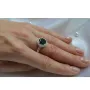 Кольцо с зеленым фианитом Maxi Silver 7915/2 SE 16.5