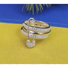 Кольцо с булавкой Maxi Silver 8385 SE 17.5 Кольцо с булавкой Maxi Silver 8385 SE 17.5