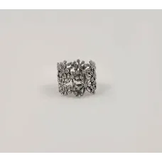 Кольцо с цветочками Maxi Silver 8129 SE 19