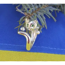 Кольцо в виде кошки Maxi Silver 4532 SE 15.5