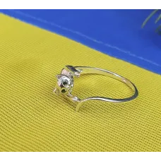 Женское кольцо кошка Maxi Silver 4530 SE 18