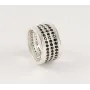 Кольцо с черными камнями Maxi Silver 3648 SE 15.5