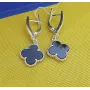 Серьги клевер Ван Клиф Maxi Silver 9277