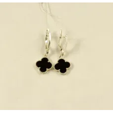 Серьги клевер Ван Клиф Maxi Silver 9277
