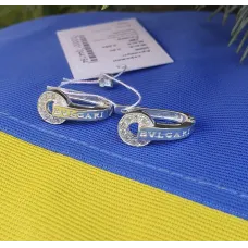 Серьги бренд булгари Maxi Silver 9271