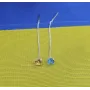 Серьги протяжки с желто-голубыми фианитами Maxi Silver 9223