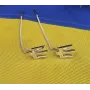Серьги протяжки с гербом Украины Maxi Silver 9193