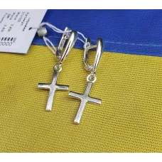 Серьги кресты Maxi Silver 9190