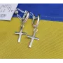 Серьги кресты Maxi Silver 9190