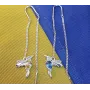Серьги колибри протяжки Maxi Silver 9183