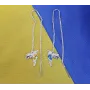 Серьги колибри протяжки Maxi Silver 9183