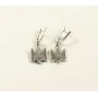 Сережки сокол тризуб Maxi Silver 9180