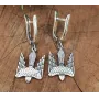 Сережки сокол тризуб Maxi Silver 9180