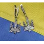 Сережки сокол тризуб Maxi Silver 9180