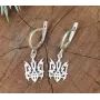 Серьги герб Maxi Silver 9162