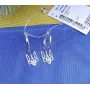 Серьги с тризубом Maxi Silver 9159
