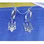 Серьги с тризубом Maxi Silver 9159